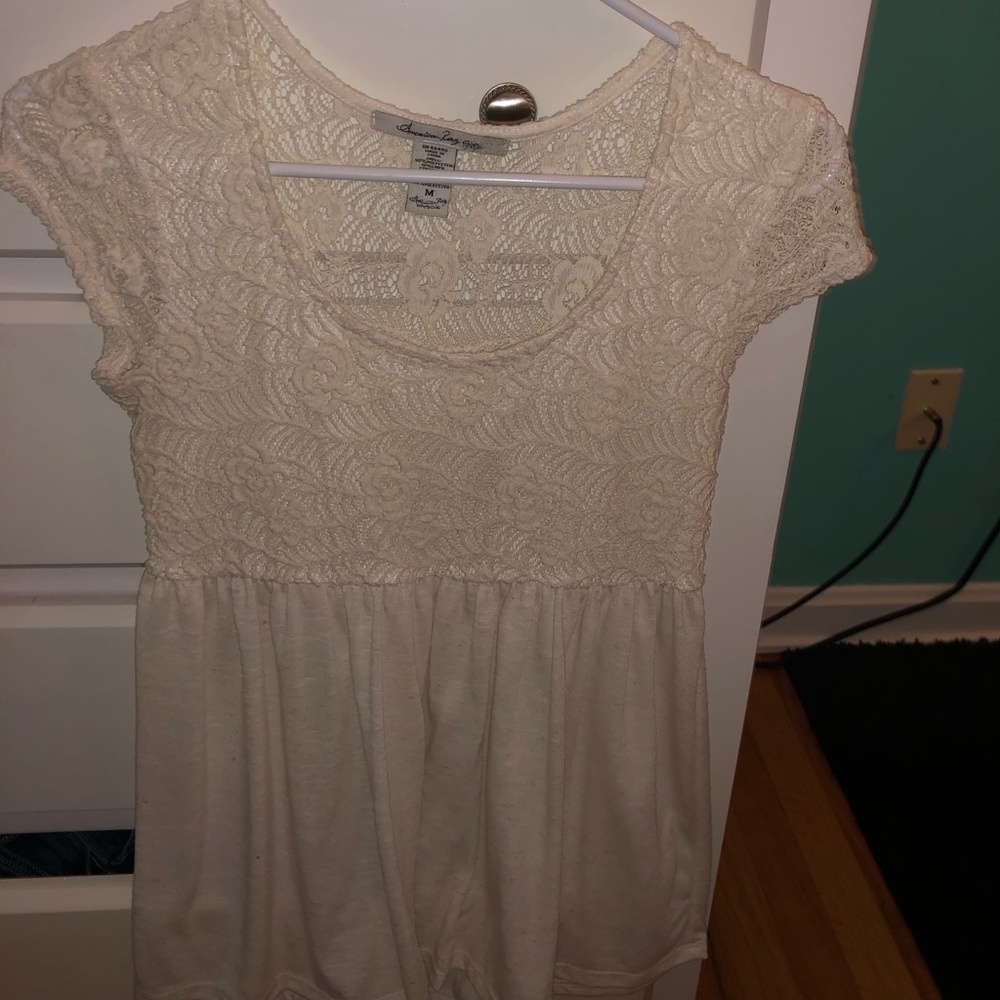 cream lace top